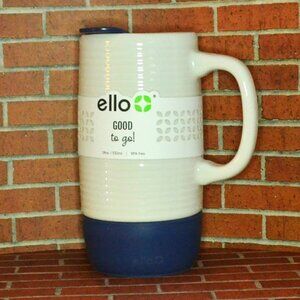 Ello Ceramic Mug Good To Go New Never Used Built In Coaster Ergonomic Handle